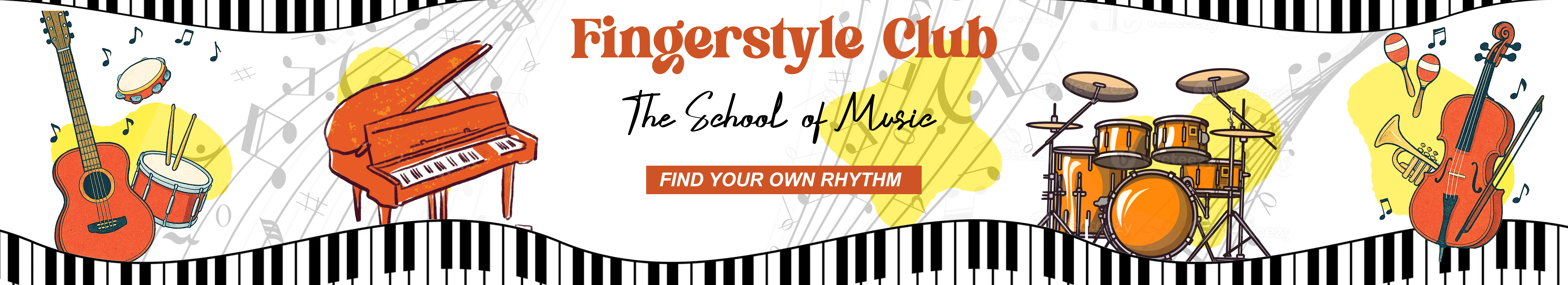 Music instruments collage